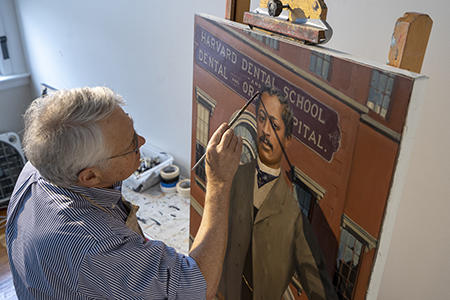 Stephen Coit painting Freeman's portrait