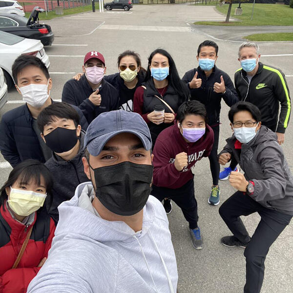 David Wu, DMSc23, and his periodontology participate in the annual PerioDash 5k event.