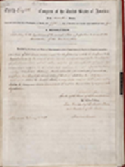 A photo of a copy of the 13th Amendment