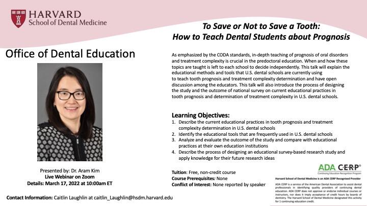 To Save or Not to Save a Tooth: How to Teach Dental Students about Prognosis