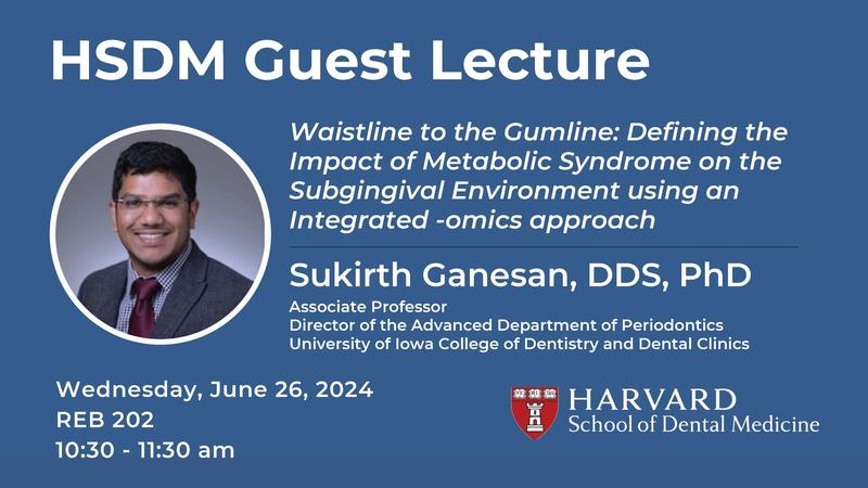 Dr. Sukirth Ganesan lecture flyer