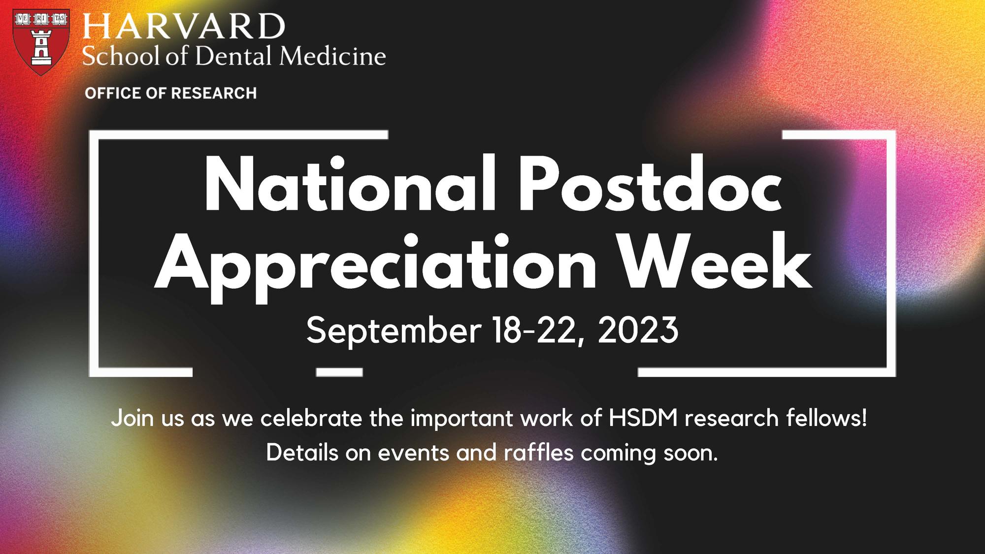National Postdoc Appreciation Week September 18-22, 2023