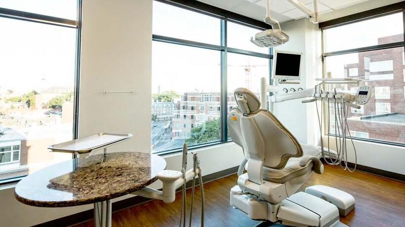 Harvard Dental Center Cambridge dental chair with view