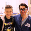 Student Ryan Lisann with patient Diego